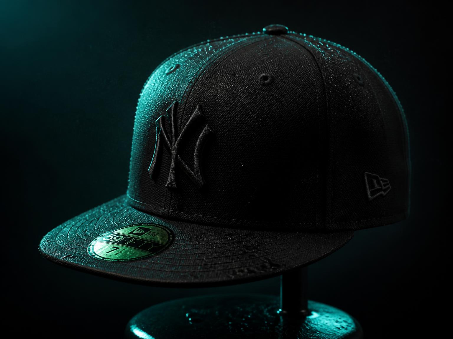 Premium restored fitted cap under studio lighting